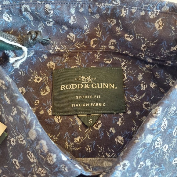 NEW! Rodd & Gunn Men's Hinckley LS Shirt Cotton Italian Midnight Blue Sz S $168 - Picture 8 of 14